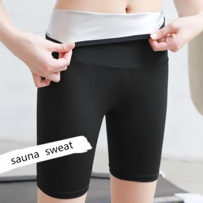 Women Sauna Sweat Pants Thermo Fat Control Legging Body Shapers Fitness Stretch Control Panties Waist Slim Shorts - Image 3