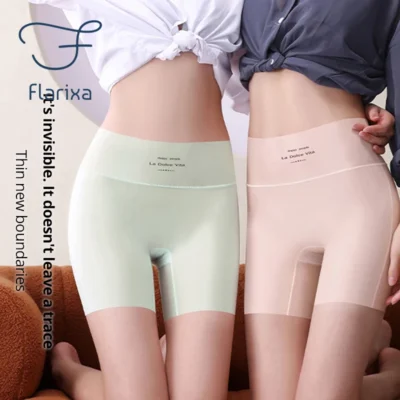 Flarixa Cool Sensation Pants for Under Skirt Women Boxers Underwear Ultra Thin Ice Silk Boyshort Anti Chafing Safety Pants - Image 3