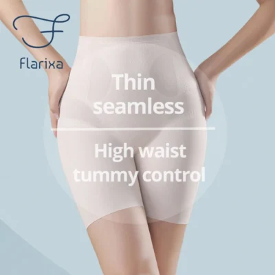 Flarixa Ultra Thin Ice Silk Shapewear High Waist Belly Slimming Panties Tummy Control Underwear Women Safety Pants Under Skirt - Image 5