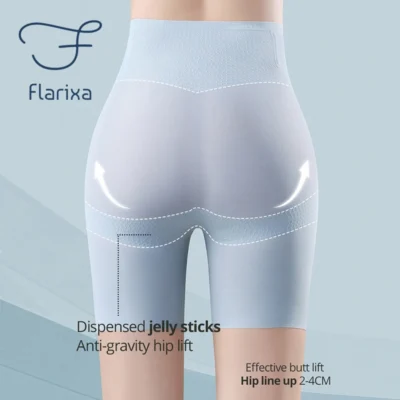 Flarixa Ultra Thin Ice Silk Shapewear High Waist Belly Slimming Panties Tummy Control Underwear Women Safety Pants Under Skirt - Image 4