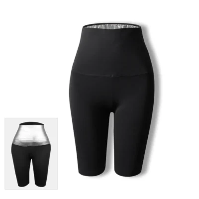 Women Sauna Sweat Pants Thermo Fat Control Legging Body Shapers Fitness Stretch Control Panties Waist Slim Shorts - Image 2